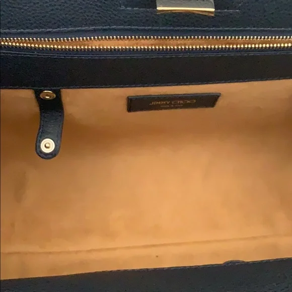 Brand New Jimmy Choo Riley Navy Leather Tote - Picture 4 of 11